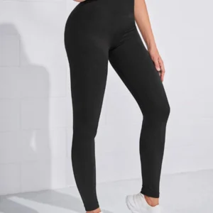 Black seamless matte Yoga and Running Tights